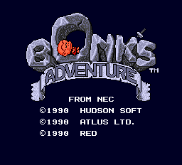 Bonk's Adventure Title Screen